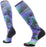 Women's Ski Targeted Cushion Electric Lotus Print Over The Calf Socks