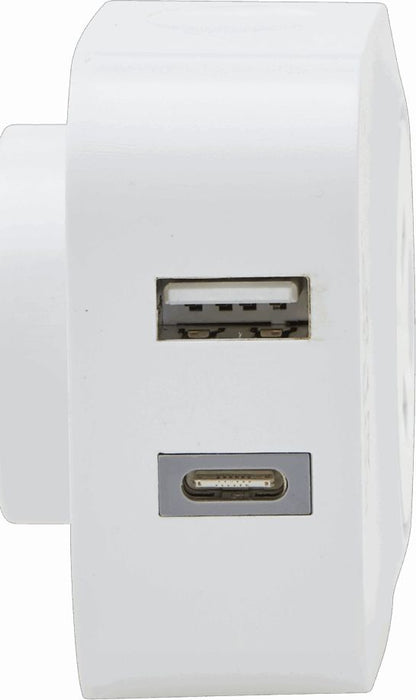 USB A+C & Power Adaptor for Italy & Switzerland (USB ACEUIS)