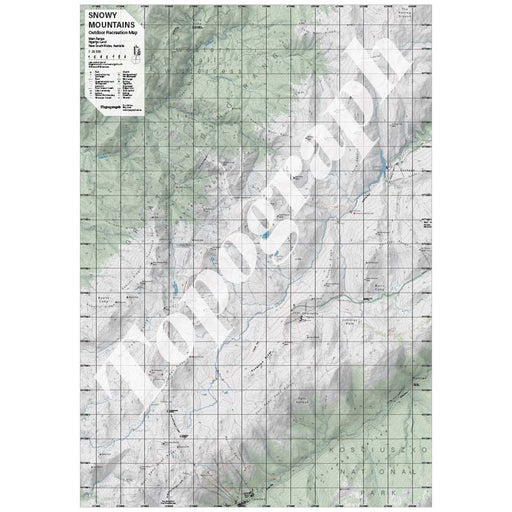 Snowy Mountains A1 Topographic Map