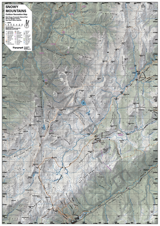 Topograph Snowy Mountains Outdoor Recreation Map 2nd Edition